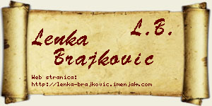 Lenka Brajković vizit kartica